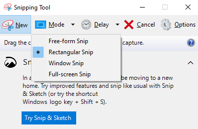 Snipping Tool Windows