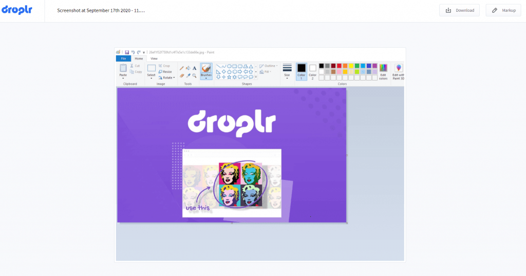 Droplr - Save Screenshot